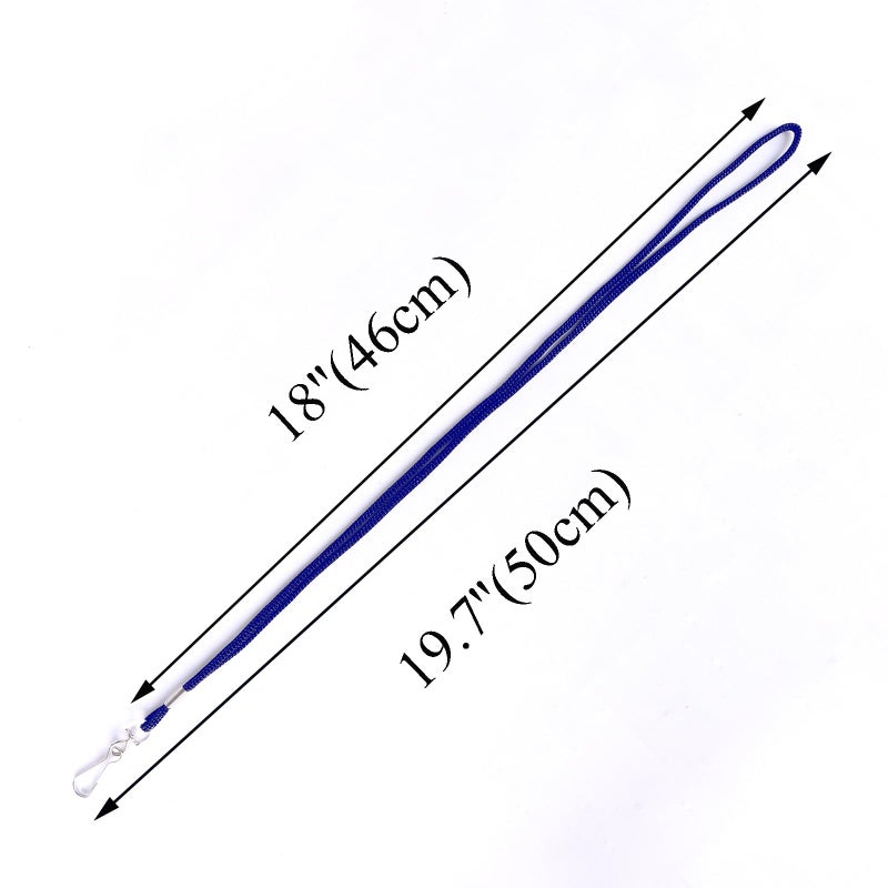 HOSL 100 Pack Badge Lanyard Office Lanyard ID Card Business Card Lanyards Students Employee Lanyards Round 36" With Swivel Hook (Blue) - Image 5